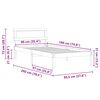 vidaXL Estrutura da Cama com cabeceira Castanho 90 x 190 cm