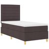 vidaXL Cama Box com colch&atilde;o Castanho escuro 90 x 200 cm tecido