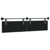 vidaXL Cabeceira Suspensa Liso Cinza Escuro 210 x 55 x 5 cm