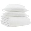 vidaXL Edredom de Inverno com travesseiro 3 unid. Branco Pena de ganso