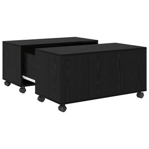 vidaXL Mesa de centro Carvalho Preto 75 x 75 x 38 cm