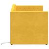 vidaXL Sof&aacute;-cama c/ colch&atilde;o e sa&iacute;da USB 90x200 cm veludo amarelo