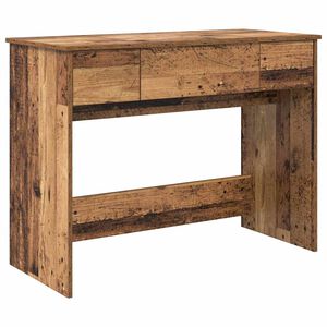 vidaXL Mesa de Cosm&eacute;ticos com gaveta Madeira antiga 100 x 45 x 76 cm