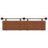 vidaXL Cabeceira Suspensa Castanho 170 x 55 x 5 cm PU Antigo