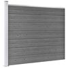vidaXL Conjunto painel de cerca 526x146 cm WPC cinzento