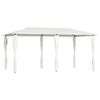 vidaXL Gazebo 2,98x5,3x2,59 m com capas para postes 160 g/m&sup2; cor creme
