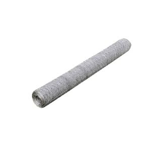 vidaXL Rede de arame p/ galinheiro 25x0,5 m a&ccedil;o galvanizado prateado