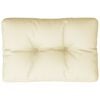 vidaXL Almofad&atilde;o paletes 60x40x12 cm tecido creme