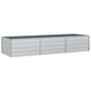 vidaXL Canteiro elevado de jardim 240x80x45cm a&ccedil;o galvanizado prateado
