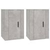 vidaXL M&oacute;veis de TV de parede 2 pcs 40x34,5x60 cm cinzento-cimento