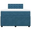 vidaXL Cama boxspring com colch&atilde;o 120x200 cm veludo azul