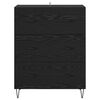 vidaXL Buffet com gaveta Carvalho Preto 69,5 x 34 x 90 cm