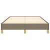 vidaXL Estrutura cama sem colch&atilde;o 120x200 cm tecido cinza-acastanhado