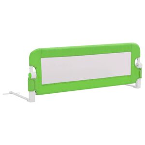 vidaXL Barra de seguran&ccedil;a p/ cama infantil 120x42cm poli&eacute;ster verde