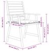 vidaXL Cadeiras de jantar p/ jardim 4 pcs c/ almofad&otilde;es ac&aacute;cia maci&ccedil;a