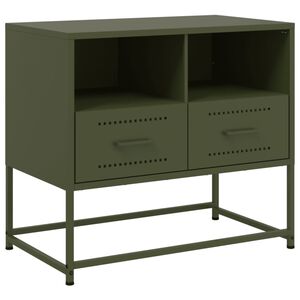 vidaXL M&oacute;vel de TV 68x39x60,5 cm a&ccedil;o verde azeitona