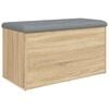 vidaXL Banco de arruma&ccedil;&atilde;o Carvalho Sonoma 82x42x45 cm Madeira engenheirada