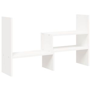 vidaXL Suporte para monitor (39-72)x17x43 cm pinho maci&ccedil;o branco