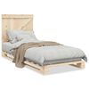 vidaXL Estrutura de cama com cabeceira 90x200 cm pinho maci&ccedil;o