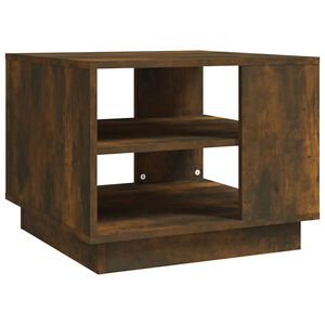 vidaXL Mesa de centro 55x55x43 cm derivados de madeira carvalho fumado