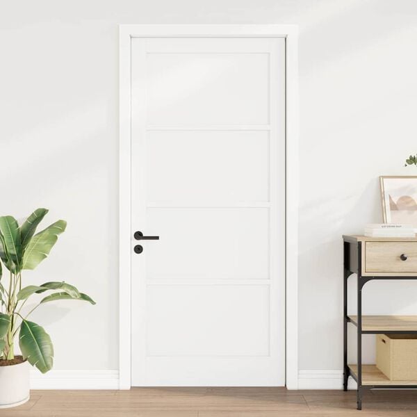 vidaXL Porta Interna ORKDAL Branco 93 x 211 cm Contraplacado