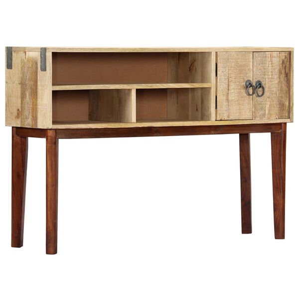 vidaXL Mesa consola 115x30x76 cm madeira de mangueira &aacute;spera maci&ccedil;a