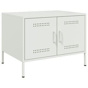vidaXL Mesa de centro 68x50x50,5 cm a&ccedil;o branco
