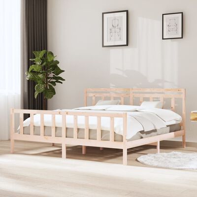 vidaXL Estrutura de cama 200x200 cm madeira maciça
