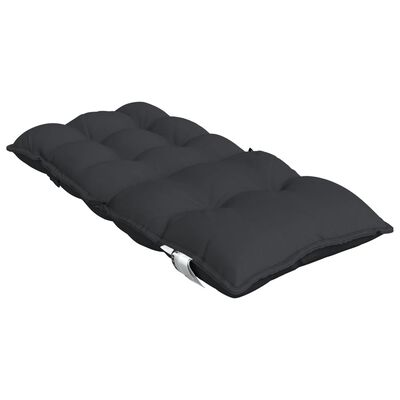 vidaXL Almofadões cadeira encosto baixo 2 pcs tecido oxford preto