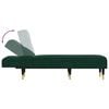 vidaXL Chaise longue veludo verde-escuro