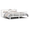 vidaXL Estrutura de cama c/ cabeceira sem colch&atilde;o 200x200 cm branco