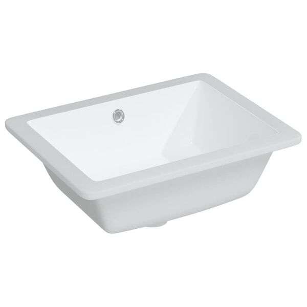 vidaXL Lavat&oacute;rio casa de banho retangular 46,5x35x18cm cer&acirc;mica branco