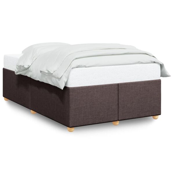 vidaXL Estrutura de cama sem colch&atilde;o 120x190cm castanho escuro