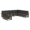 vidaXL Conjunto de Sof&aacute; de Jardim 10 pcs Cinzento vime PE