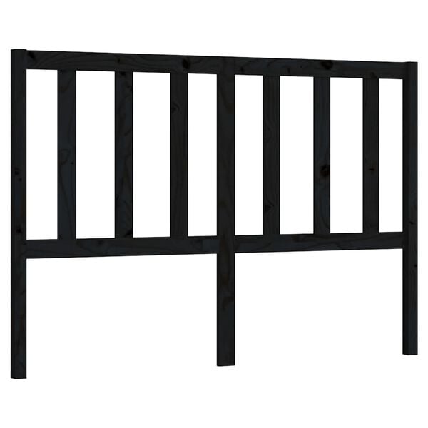 vidaXL Cabeceira de cama 166x4x100 cm pinho maci&ccedil;o preto