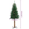 vidaXL &Aacute;rvore de Natal Slim com 300 LEDs com suporte Verde 210 cm