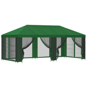 vidaXL Gazebo com paredes laterais 6 x 3 m Verde Poli&eacute;ster e A&ccedil;o 190