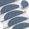 vidaXL Tapetes escada adesivos aspeto sisal 30 pcs 56x17x3 cm azul