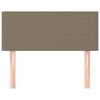 vidaXL Cabeceira de cama tecido 100x5x78/88 cm cinzento-acastanhado