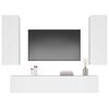 vidaXL Conjunto móveis de TV 4 pcs madeira processada branco