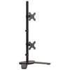 vidaXL Suporte duplo para monitor VESA 75/100 mm a&ccedil;o preto