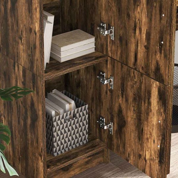 vidaXL Buffê Carvalho Defumado 31.5 x 32 x 122.5 cm