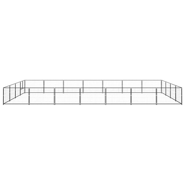 vidaXL Canil para c&atilde;es 28 m&sup2; a&ccedil;o preto