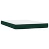 vidaXL Cama box spring c/ colch&atilde;o e LED 160x210 cm veludo verde escuro