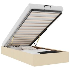 vidaXL Estrutura de cama otomana sem colch&atilde;o 80x200 cm creme