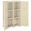 vidaXL Arm&aacute;rio de pl&aacute;stico 79x43x125 cm design de madeira branco nata