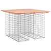 vidaXL Mesa de jardim com design de gabi&atilde;o 100x102x72 cm, madeira maci&ccedil;a Douglas