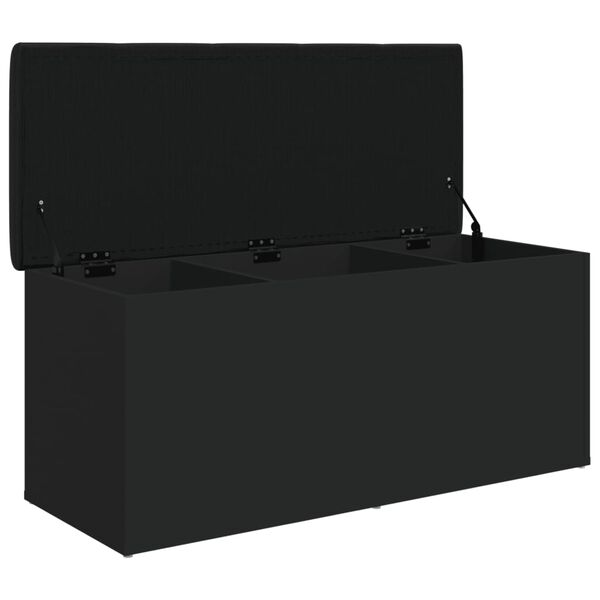 vidaXL Banco de arruma&ccedil;&atilde;o 102x42x45 cm derivados de madeira preto