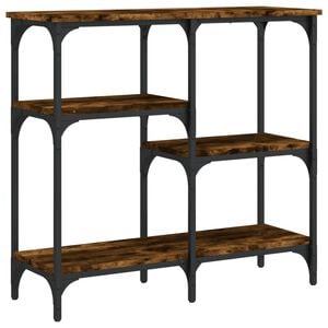 vidaXL Mesa consola 80x29x75 cm derivados de madeira carvalho fumado