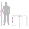 vidaXL Mesa de jantar para jardim 80x80x74 cm aço e vidro preto